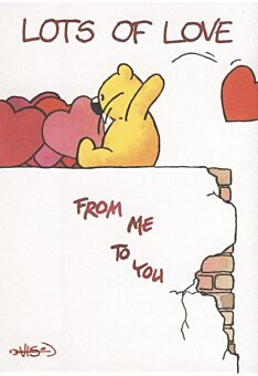 Jan Vis Cartoon Postkarte: Lots of Love