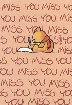 Jan Vis Cartoon Postkarte: Miss You