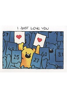 Jan Vis Cartoon Postkarte Liebe: I Just Love You