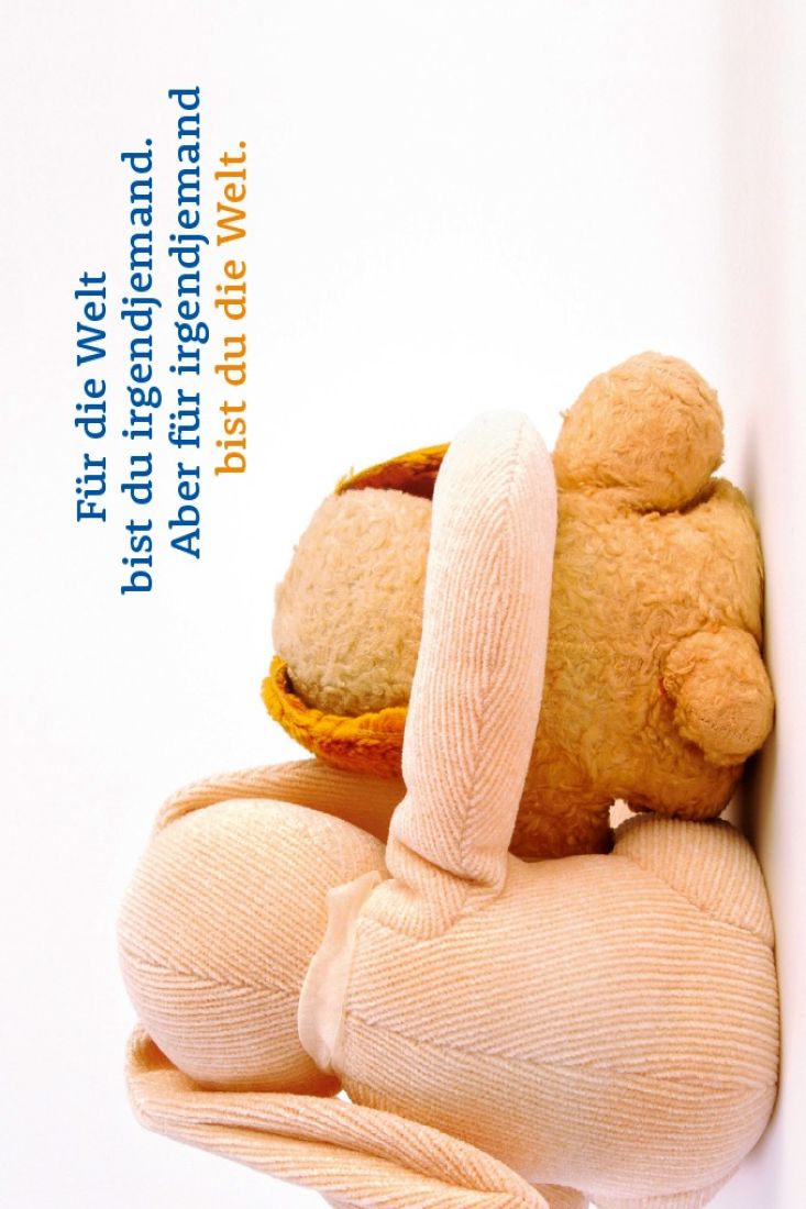 Postkarte besonders Spruch Liebe Für die Welt bist du irgendjemand Aber
