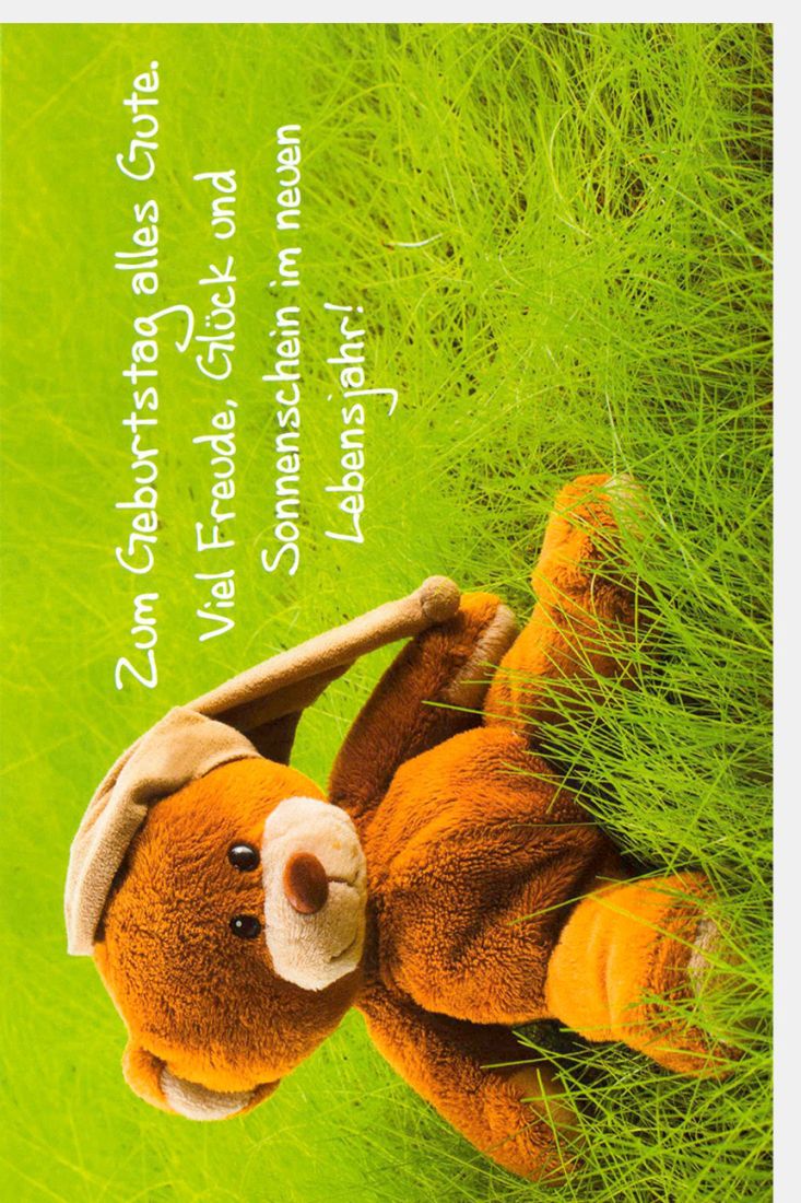 Geburtstagskarte Spruch Zum Geburtstag alles Gute. Viel Freude, Glück