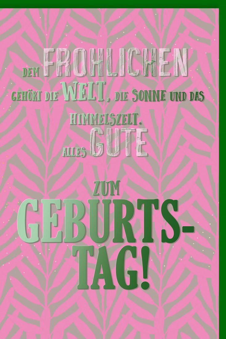 Geburtstagskarte lustig Spruchkarte, mit schimmerndem Farbeffekt