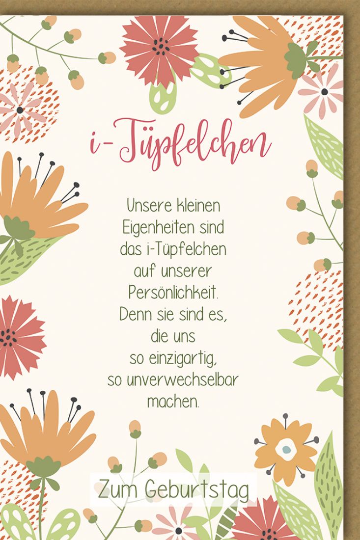 Geburtstagskarte liebevoller Spruch Unsere kleinen Eigenheiten