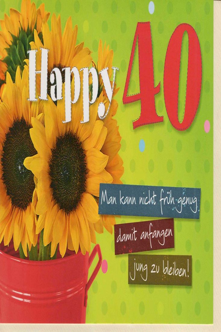 Geburtstagskarte 40 Jung bleiben