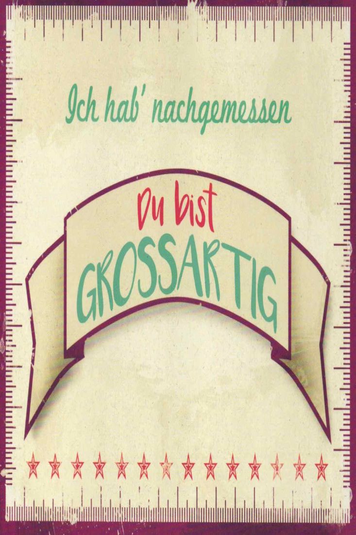 Postkarte Liebe Spruch Du bist großartig