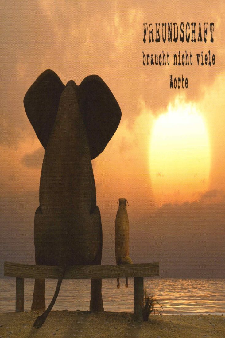Postkarte Freunschaft Spruch Freundschaft braucht nicht viele Worte
