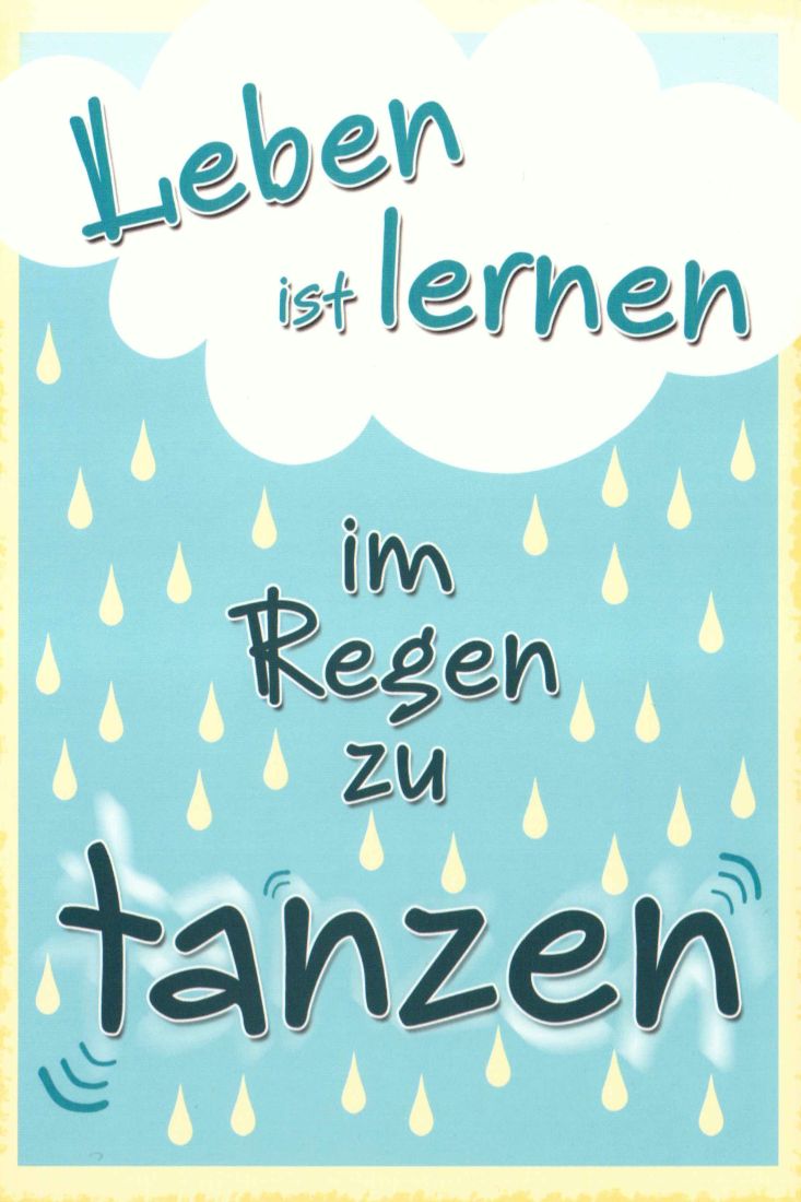 Postkarte Sprüche Leben ist lernen