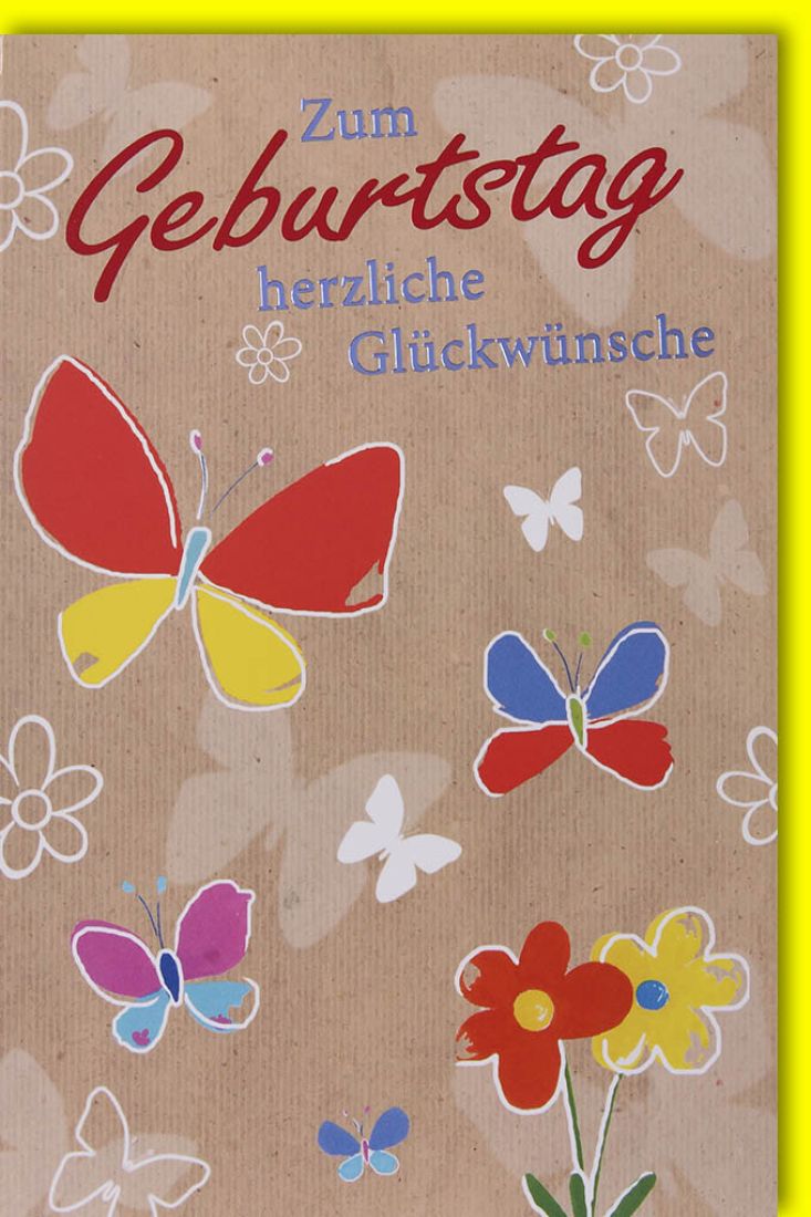 Glückwunschkarte Geburtstag Schmetterlinge