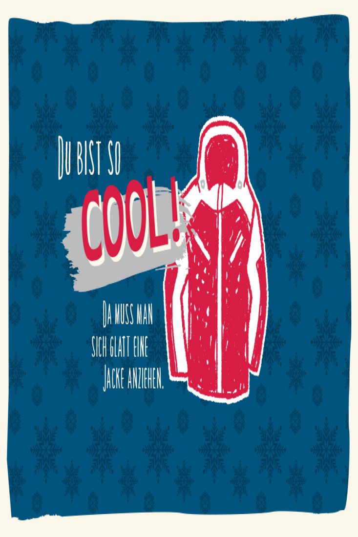 Postkarte Spruch Du bist cool