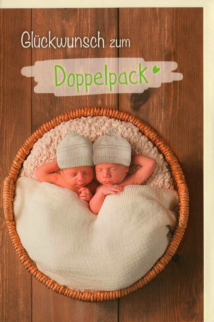49++ Glueckwuensche zur geburt maedchen sprueche , Glückwunschkarte Geburt Zwillinge Doppelpack