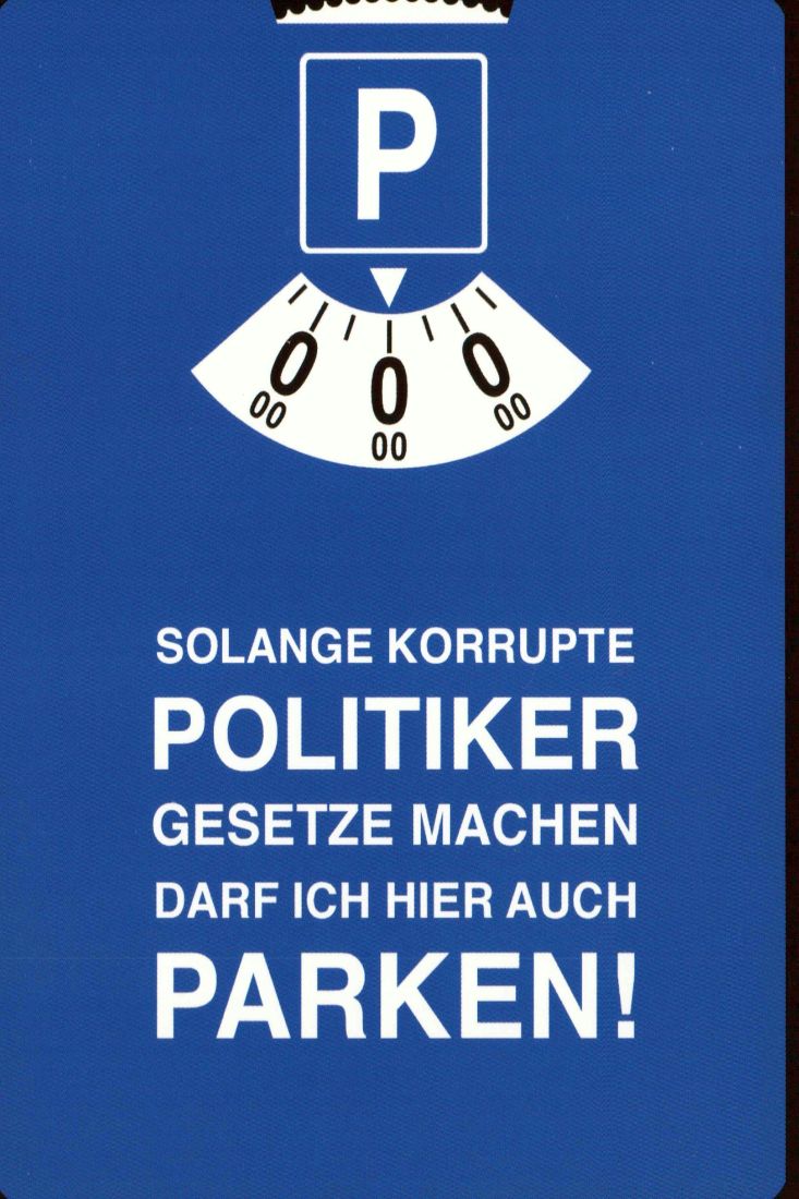 Postkarte witzig Spruch Solange korrupte..
