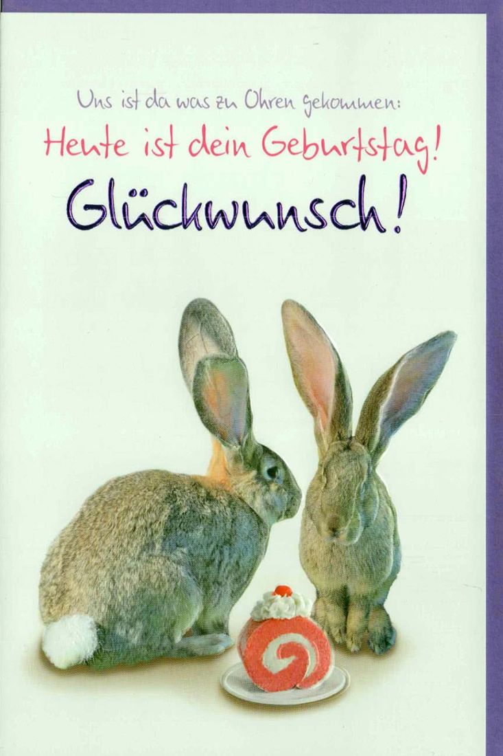 Geburtstagskarte Hasen Uns ist was zu Ohren gekommen