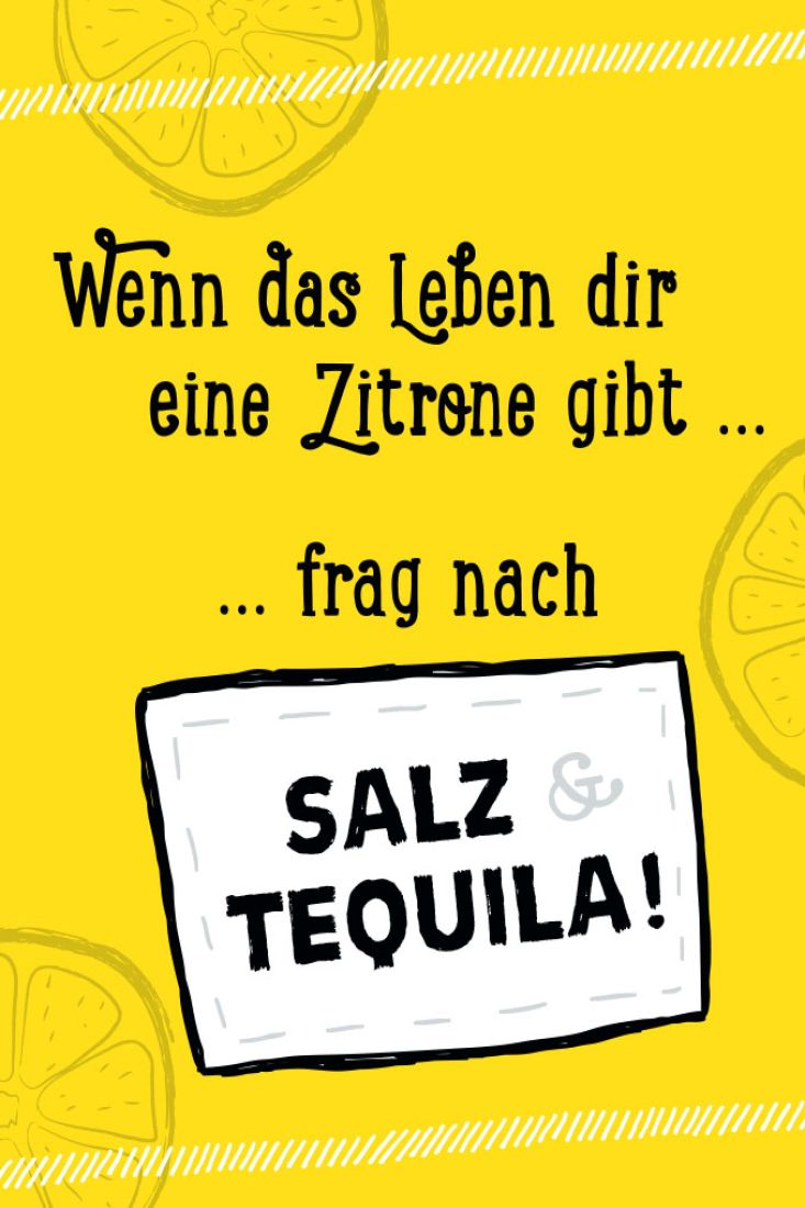 Postkarte Sprüche Wenn das Leben dir eine Zitrone gibt