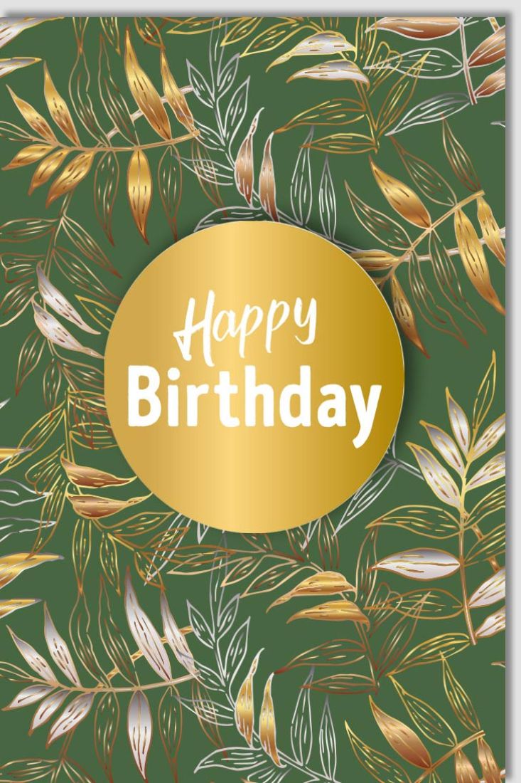 Glückwunschkarte Geburtstag geschäftlich Gold Applikation