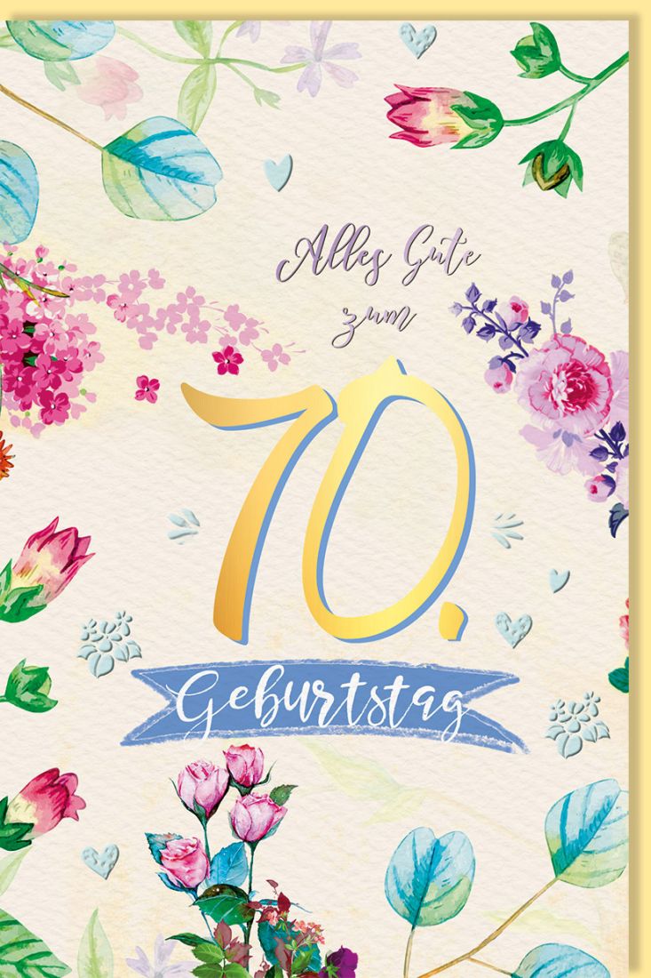 Glückwunschkarte Geburtstag 70 Jahre Spruch Alles Gute
