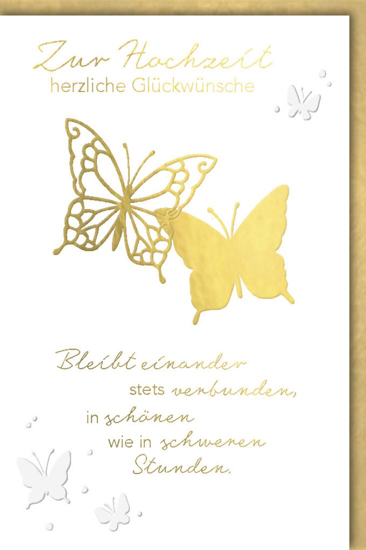 Schmetterling hochzeit spruch Hochzeitsglückwünsche