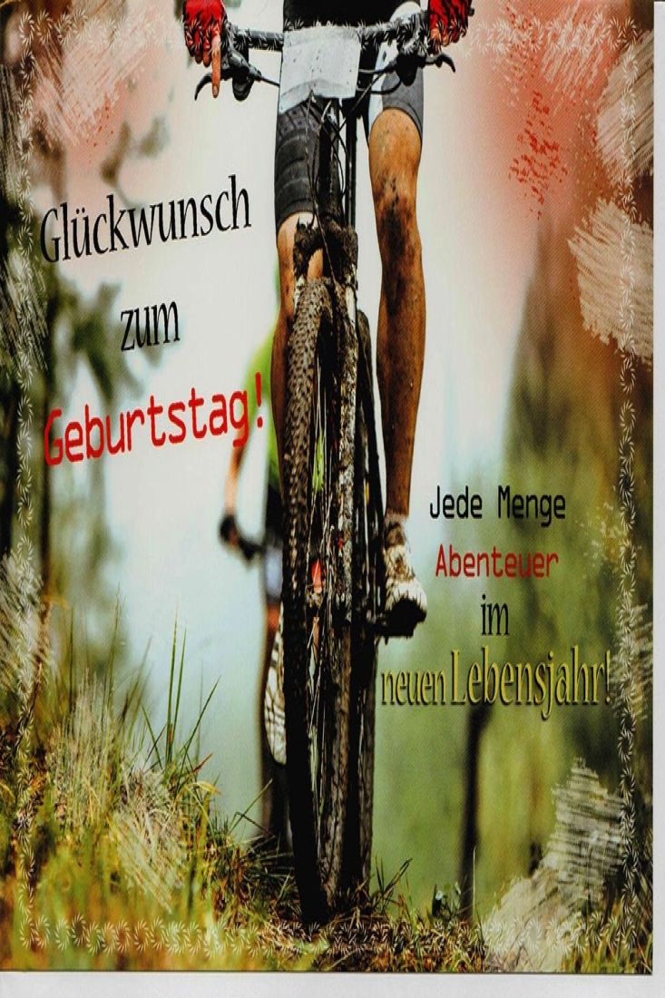 Karte Geburtstag Mountainbike Abenteuer