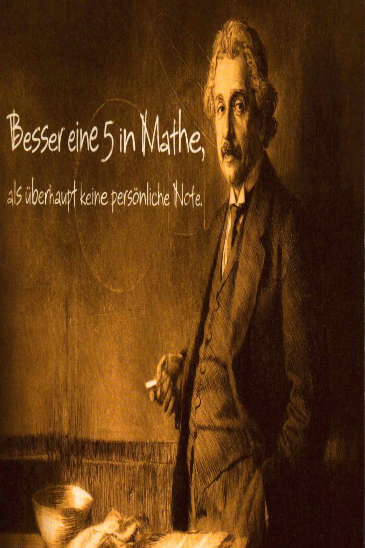 Lustige Postkarte Spruch Besser eine 5 in Mathe...