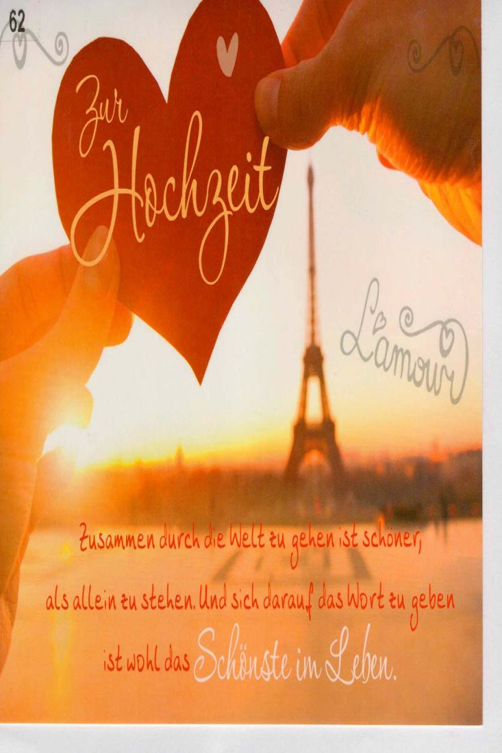 Glückwunschkarte Hochzeit zusammen durch die Welt