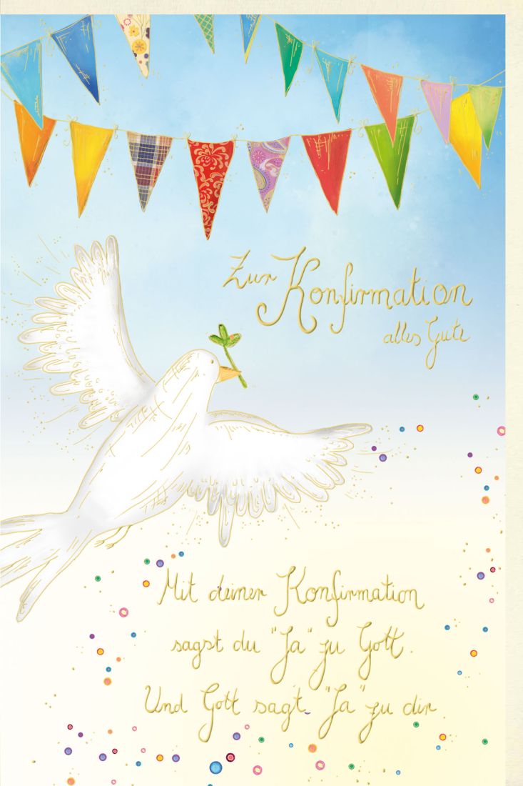 Glückwunschkarte Konfirmation Spruch Gott sagt ja zu dir