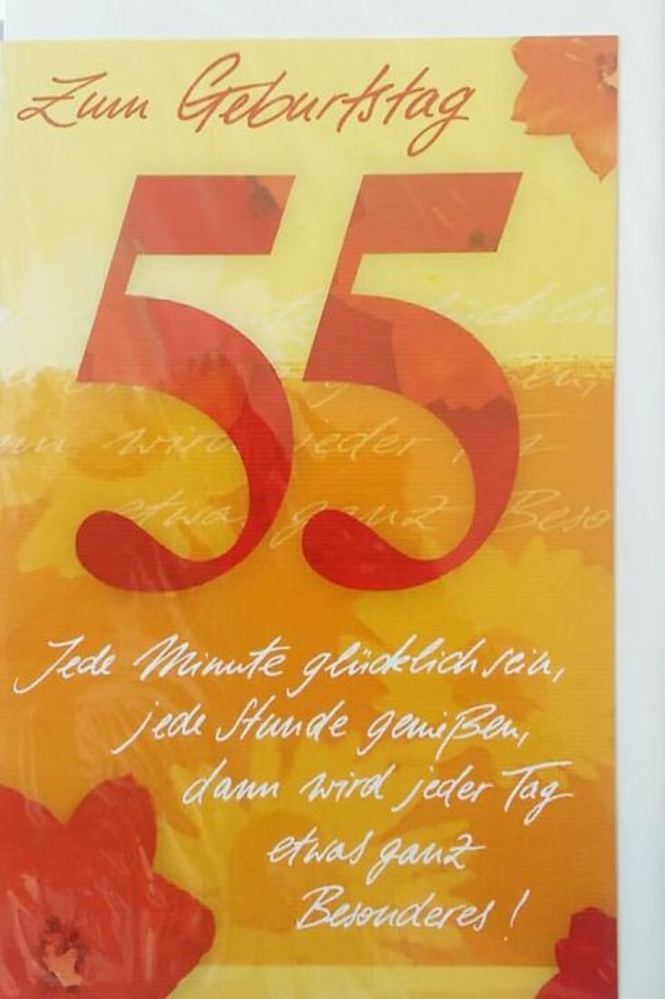41++ Sprueche zum 55 geburtstag , Geburtstagskarte 55 Jahre &quot;Zum Geburtstag 55&quot;