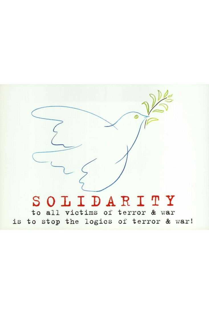 Postkarte Solidarity & Respect To All Victims Or Terror & War