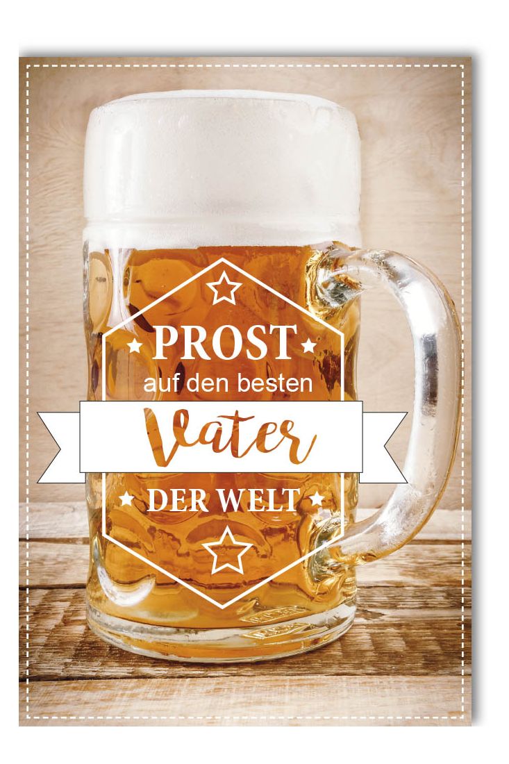 Karte zum Vatertag Prost auf den besten Vater der Welt