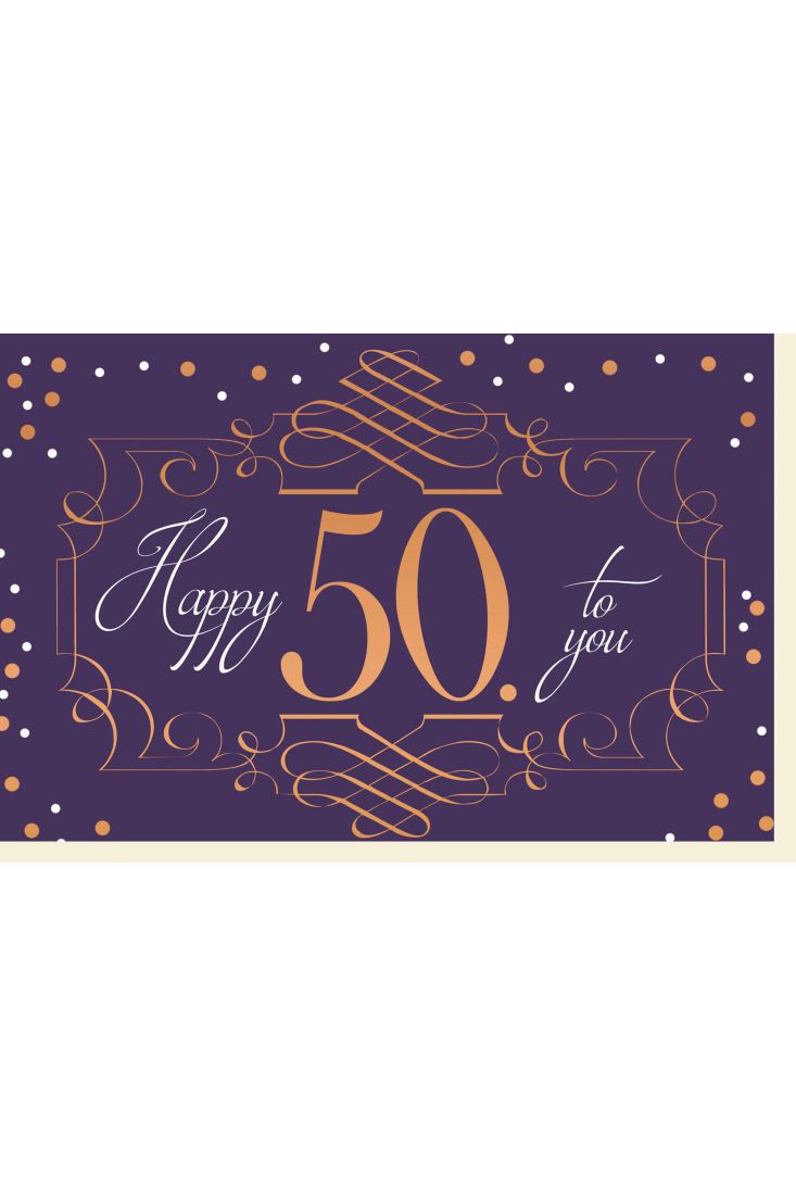 Geburtstagskarte 50 Happy 50 to you