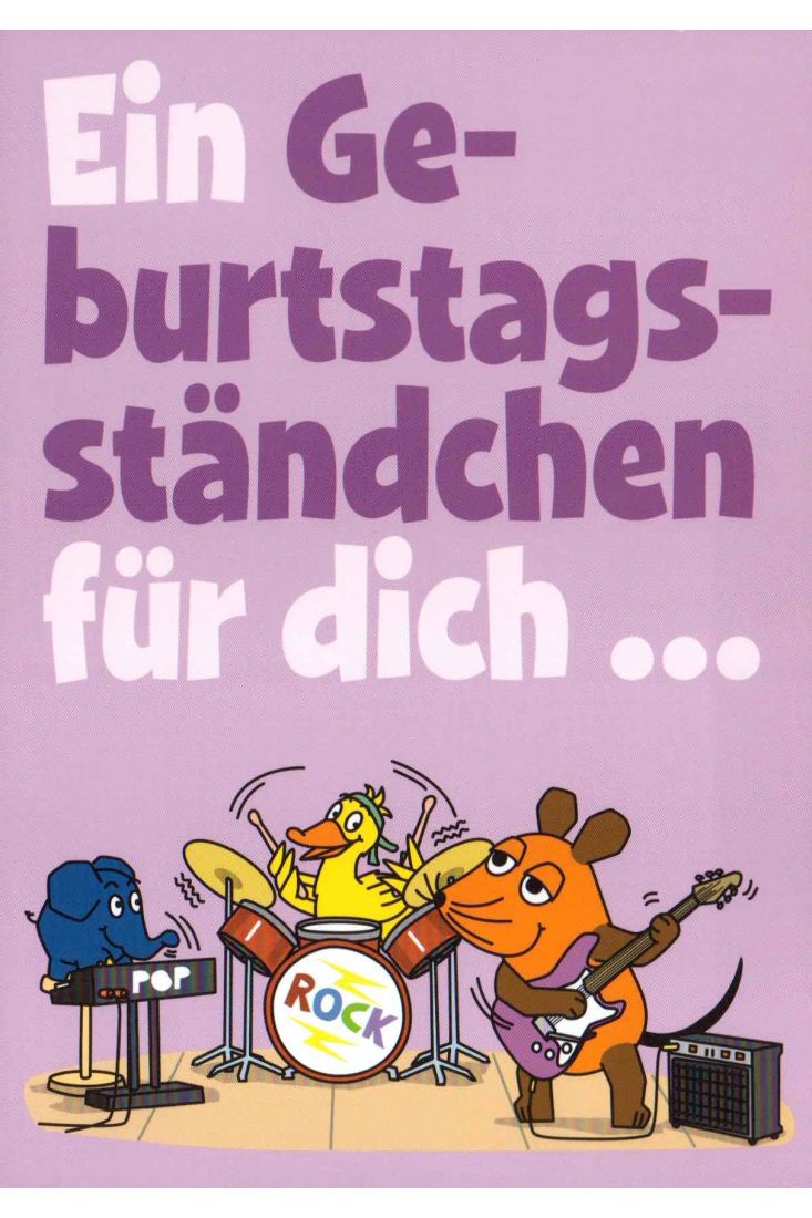 Maus-Postkarte Ein Geburtstagsständchen...