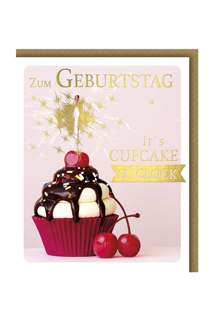Glückwunschkarte Geburtstag Snapshot It´s Cupcake o clock