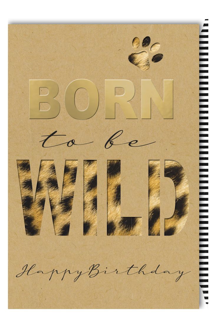 Glückwunschkarte Geburtstagskarte Born to be wild Happy Birthday