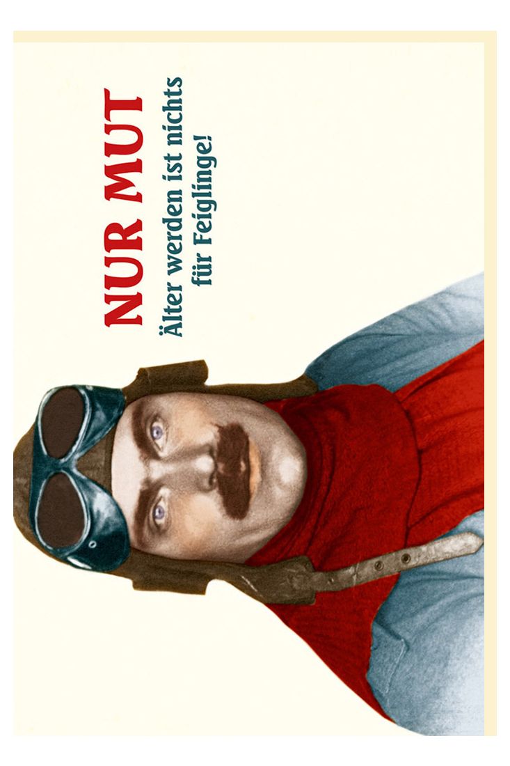 Geburtstagskarte Männer retro Spruch Älter werden