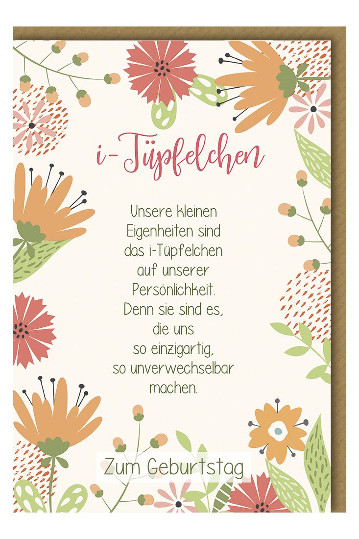 Geburtstagskarte liebevoller Spruch Unsere kleinen Eigenheiten