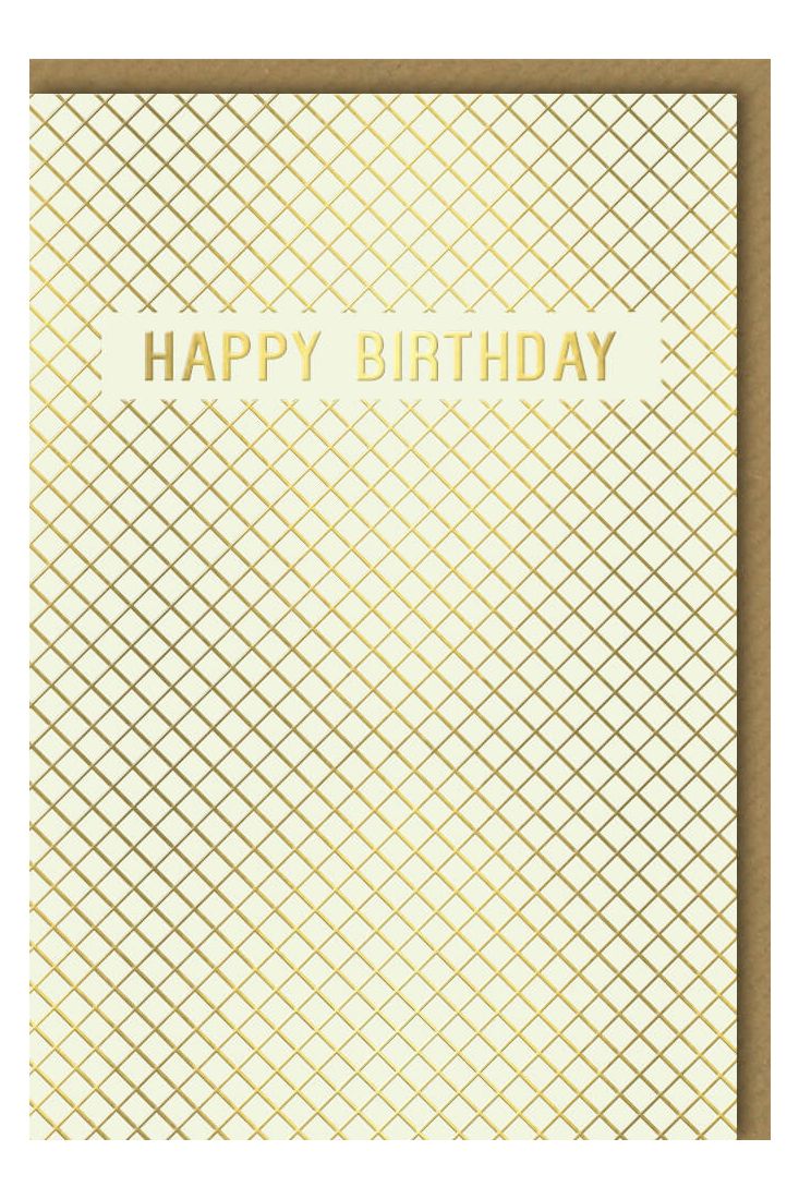 Geburtstagskarte edel Business Happy Birthday gold