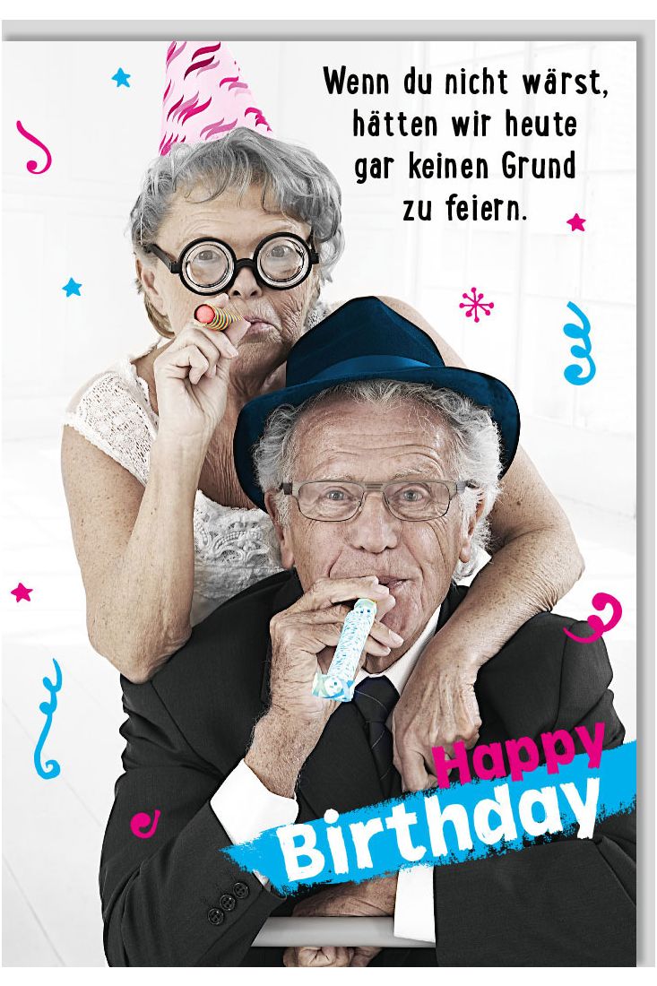 Geburtstagskarte lustig humor Renter Ehepaar Happy Birthday