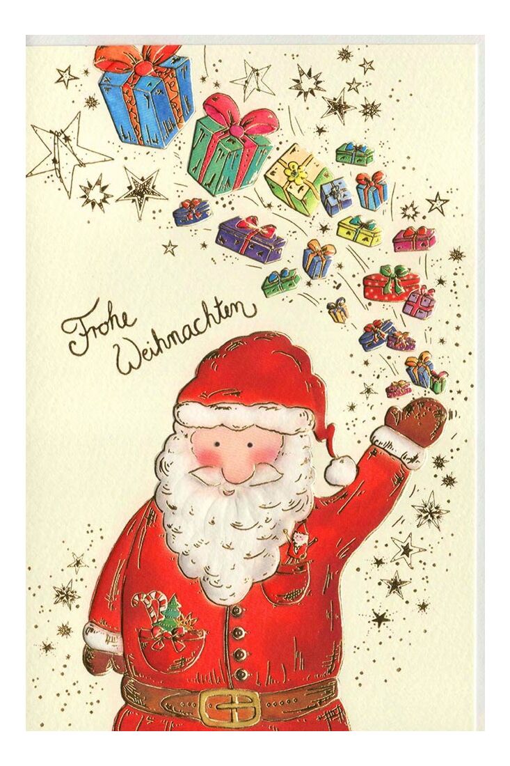 Weihnachtsgrußkarten Weihnachtsgrußkarte Nikolaus Geschenke Naturkarton