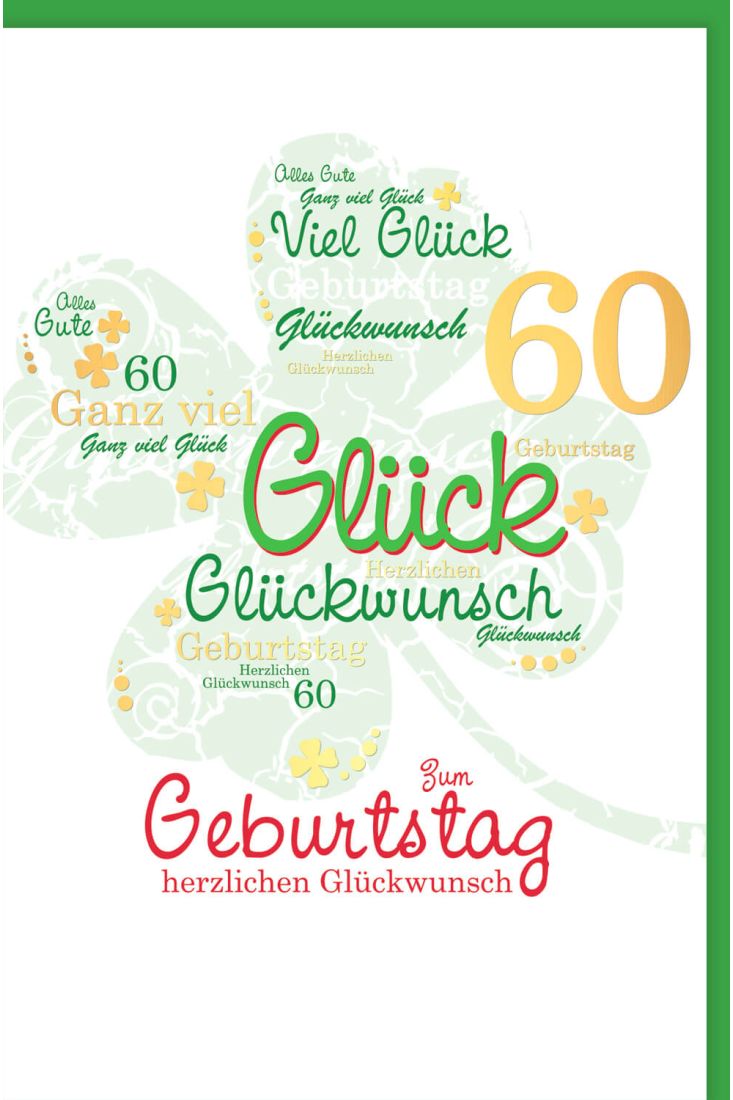 Geburtstagskarte 60 Zahlengeburtstag Zum Geburtstag
