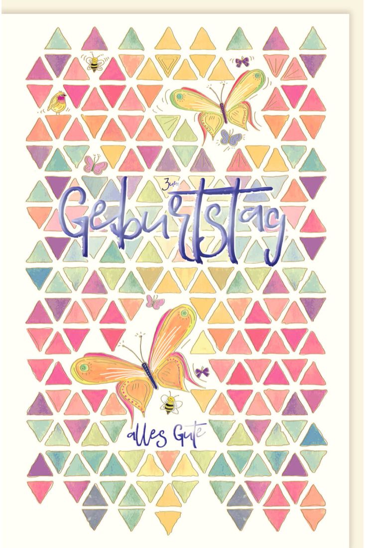 Glückwunschkarte Geburtstag Schmetterling Geburtstag alles Gute