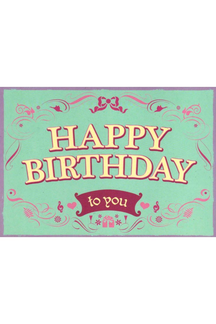 Postkarte zum Geburtstag Happy Birthday to You