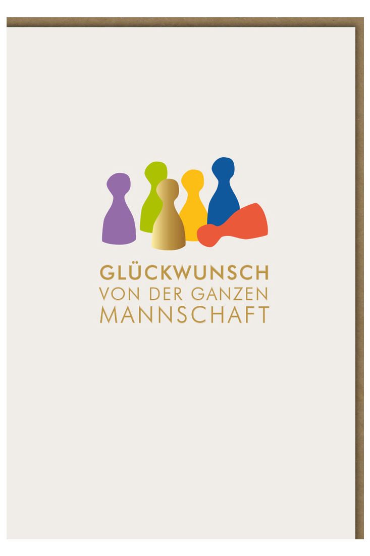 Glückwunschkarte Geburtstagskarte Glückwunsch von der ganzen Mannschaft Spielfiguren