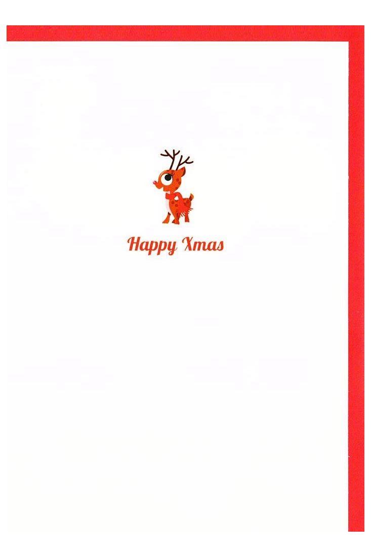 Weihnachtsgrußkarten Weihnachtskarte minimalistisch Design Elch