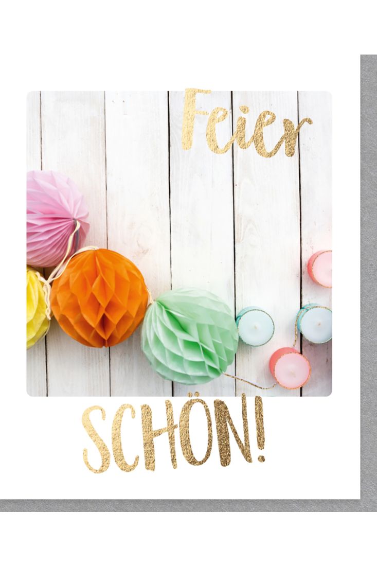 Geburtstagskarte im Sofortbild-Format Feier schön