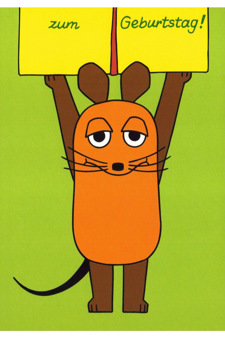 Maus-Postkarte zum Geburtstag Teil 2