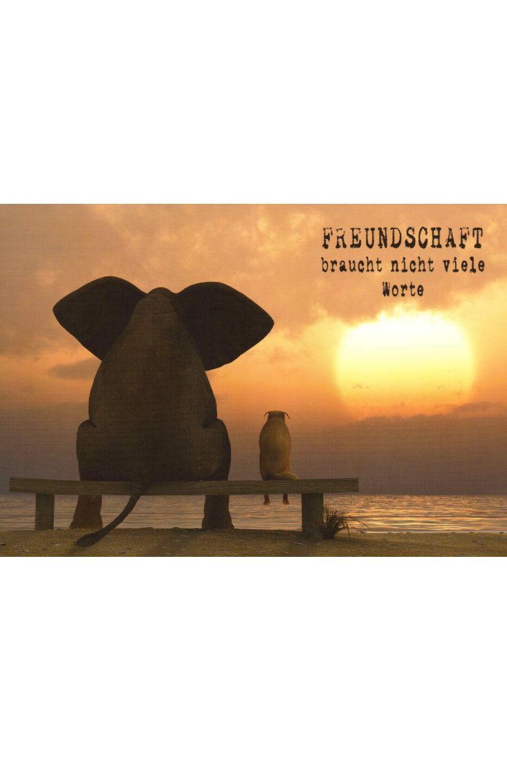 Postkarte Freunschaft Spruch Freundschaft braucht nicht viele Worte
