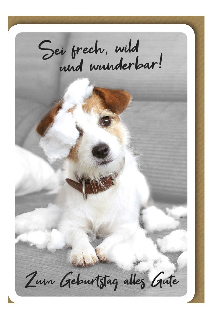 Geburtstagskarte Hund Spruch sei Frech