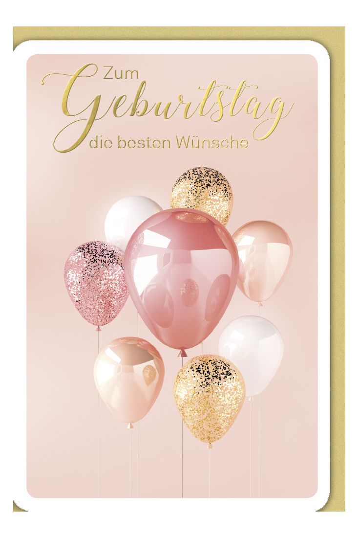 Karte Geburtstag Frauen hochwertig Ballons