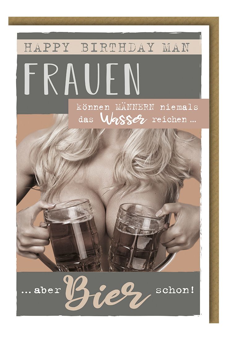 Geburtstagskarte für Männer Happy Birthday Man Frauen