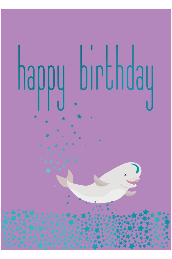 Postkarte Geburtstag Cityproducts Wal - Happy Birthday