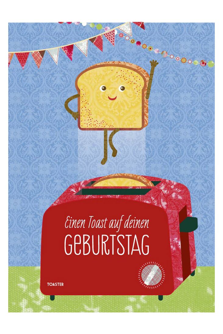 Geburtstagspostkarte Einen Toast auf deinen GEBURTSTAG