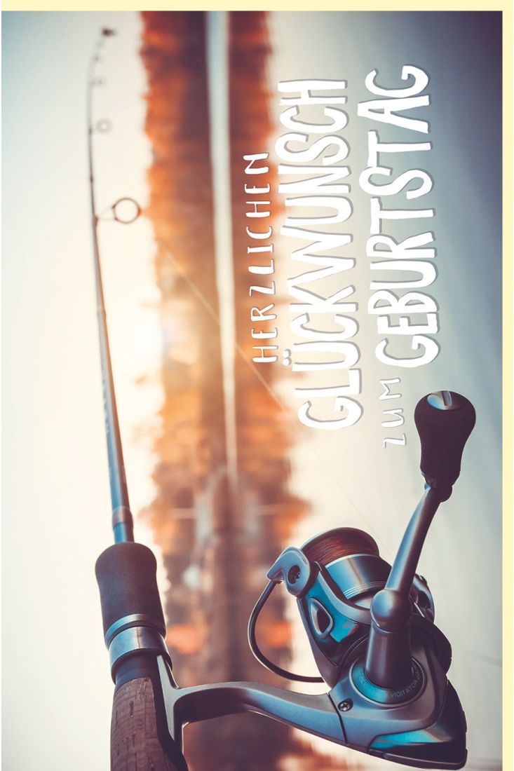 Geburtstagskarte für Angler Glückwunschkarte Fishing